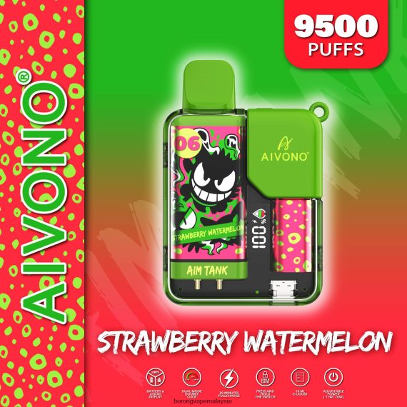 Borong Vape - Aivono AIM TANK 9500 tembikai strawberi TZ062V46