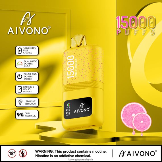 Borong Vape - Aivono AIM magic 15000 ais limau merah jambu TZ062V61