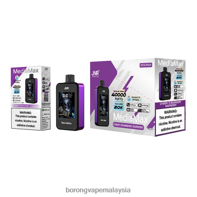 Borong Vape - JNR MediaMax 40k sedutan L44BH14 raspberi strawberi ceri