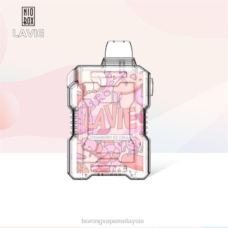 Borong Vape - aiskrim strawberi LAVIE NIO BOX 9000 sedutan 6860F196