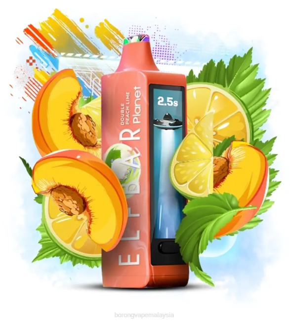 Borong Vape - limau pic dua kali ganda Elf Bar Planet 25000 8VFV31