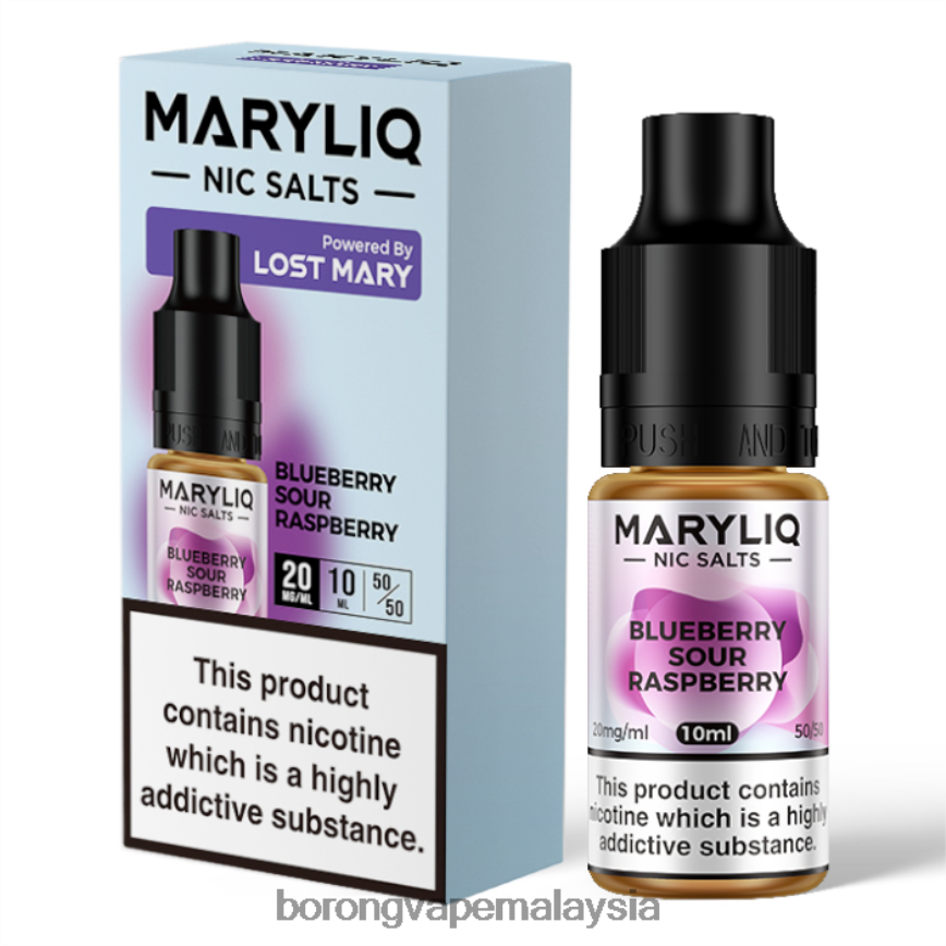 Borong Vape - raspberi masam blueberry 88BL20441 LOST MARY MARYLIQ garam nic - 10ml - 20mg