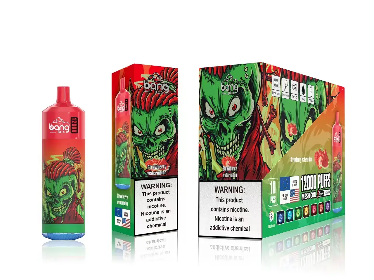 Borong Vape - tembikai strawberi 88BL20121 Bang Box 12000 sedutan