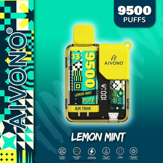 Borong Vape Malaysia - Aivono AIM TANK 9500 pudina lemon TZ062V35