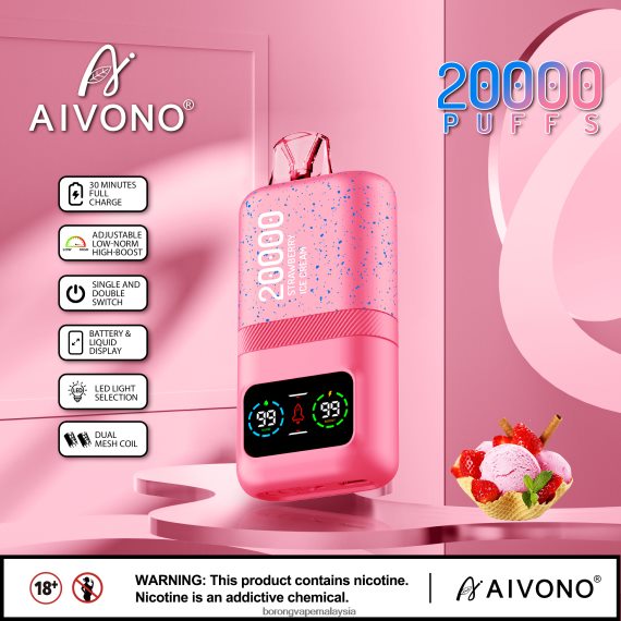 Borong Vape Malaysia - Aivono AIM magic 20000 aiskrim strawberi TZ062V80