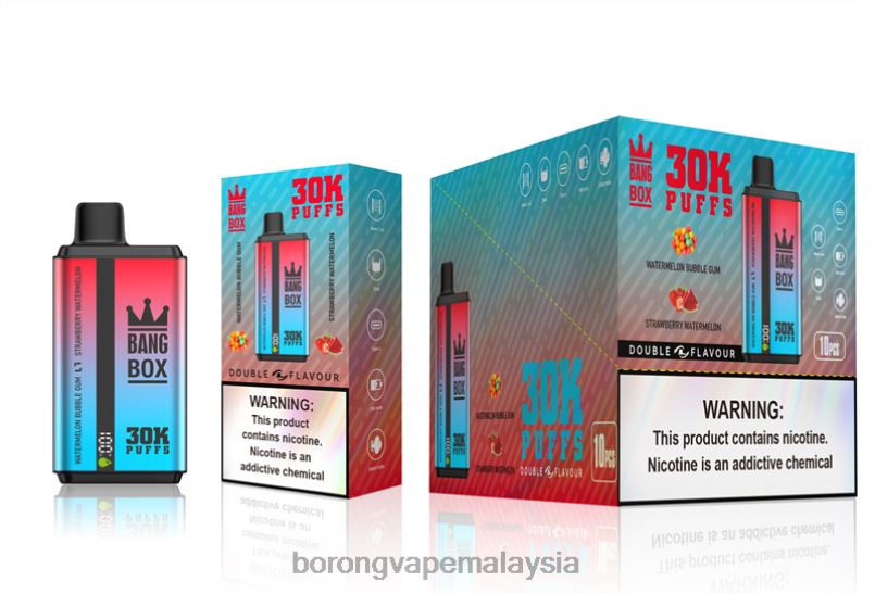 Borong Vape Malaysia - Bang Box 30000 sedutan dwi perisa gula-gula getah tembikai  tembikai strawberi ZT82868