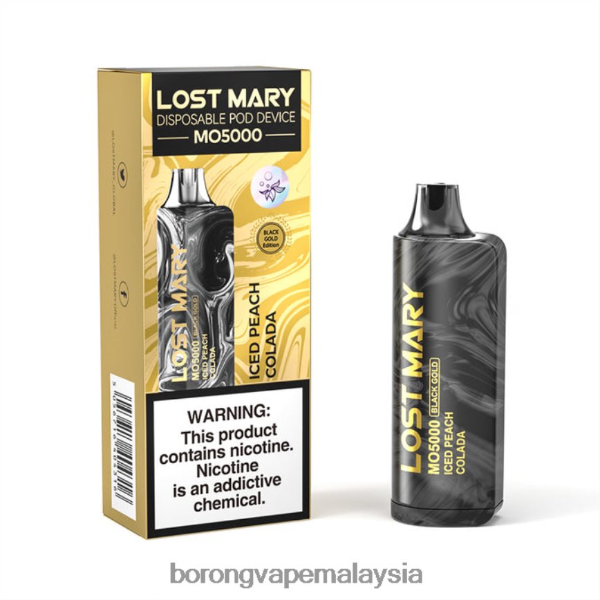 Borong Vape Malaysia - ais pic colada 88BL20345 LOST MARY MO5000 emas hitam 10ml