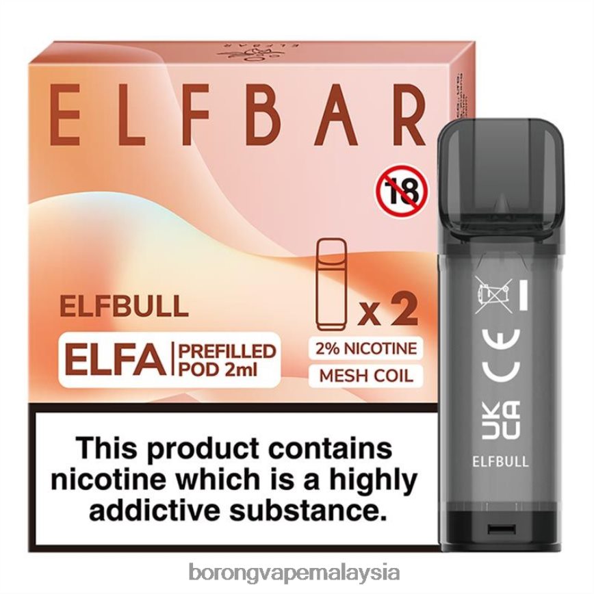 Borong Vape Malaysia - elfbull 88BL20335 ELFBAR Elfa pod pra-isi - 2ml - 20mg (2 pek)