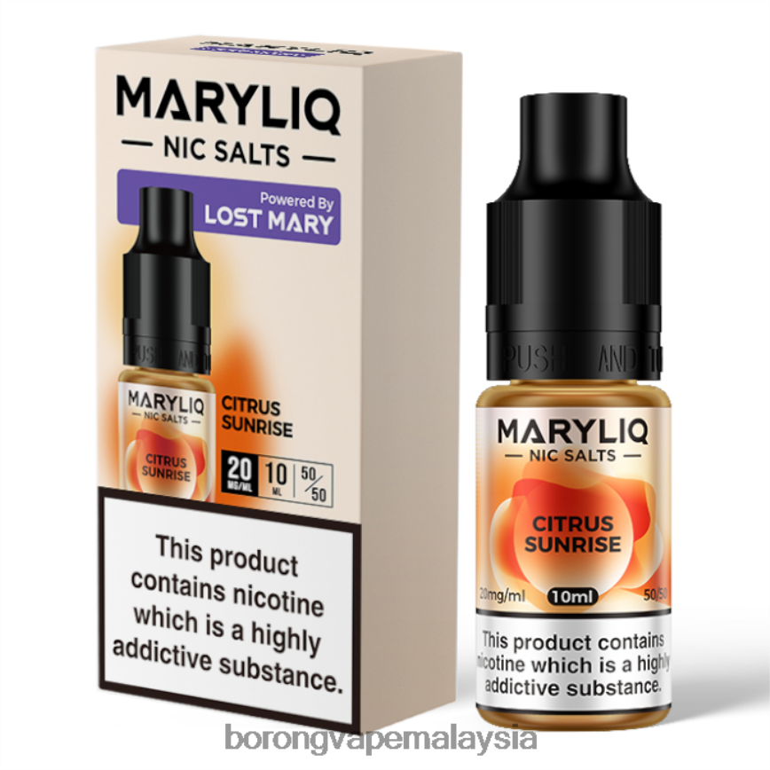 Borong Vape Malaysia - matahari terbit sitrus 88BL20445 LOST MARY MARYLIQ garam nic - 10ml - 20mg