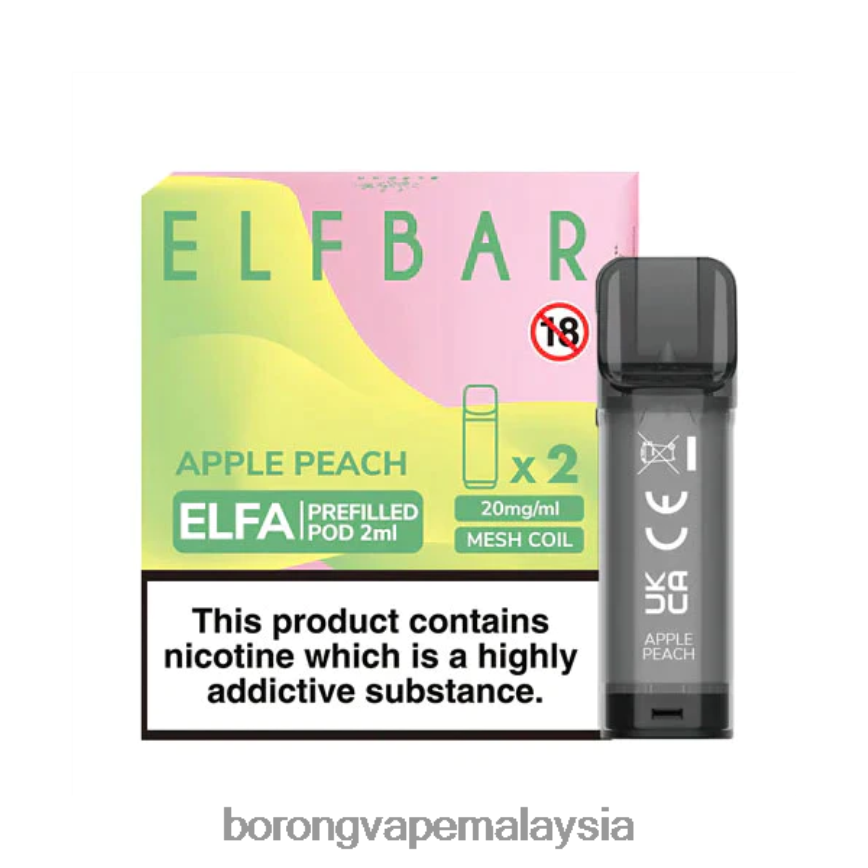 Borong Vape Malaysia - pic epal 88BL20325 ELFBAR Elfa pod pra-isi - 2ml - 20mg (2 pek)