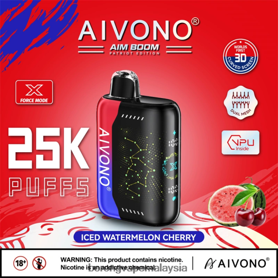 Borong Vape Murah - Aivono AIM BOOM 25000 ceri tembikai ais TZ062V347