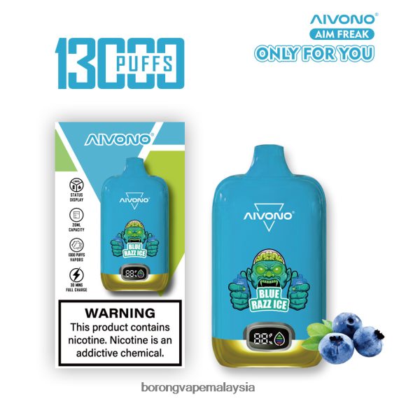 Borong Vape Murah - Aivono AIM FREAK 13000 ais razz biru TZ062V242