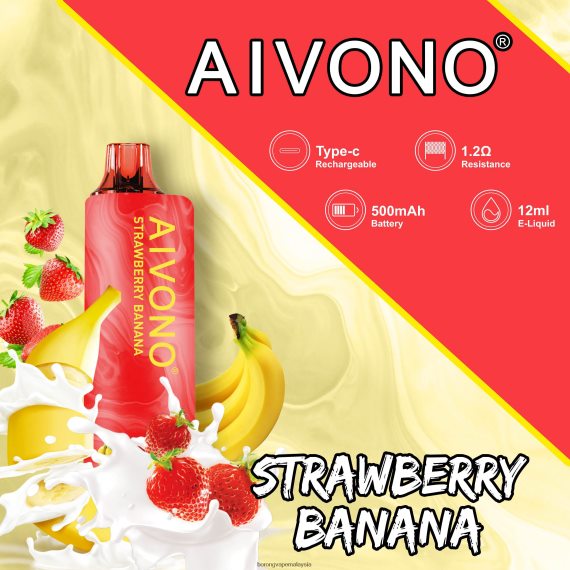 Borong Vape Murah - Aivono AIM GUN 7000 pisang strawberi TZ062V107