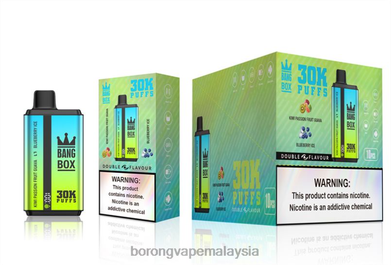 Borong Vape Murah - Bang Box 30000 sedutan dwi perisa markisa kiwi jambu batu  ais beri biru ZT82865