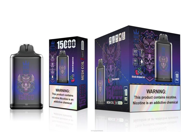 Borong Vape Murah - Bang Box s1-15000 sedutan ais naga hitam ZT828110