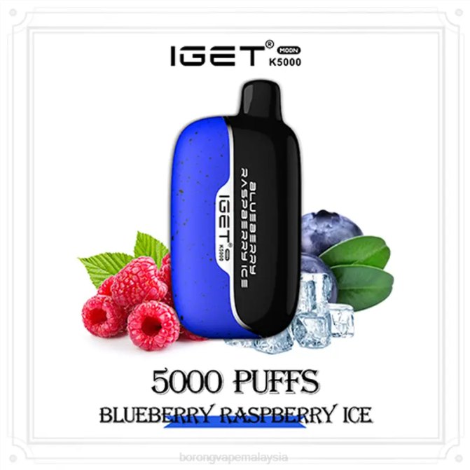 Borong Vape Murah - IGET Moon k5000 ais raspberi blueberry F6003