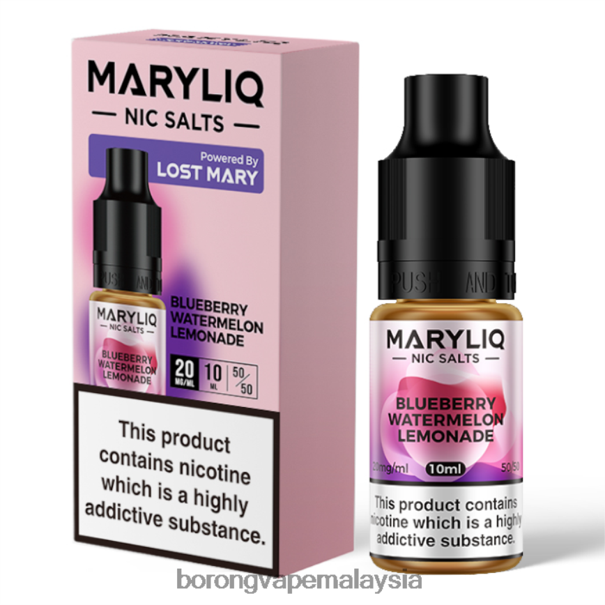 Borong Vape Murah - limau tembikai blueberry 88BL20442 LOST MARY MARYLIQ garam nic - 10ml - 20mg