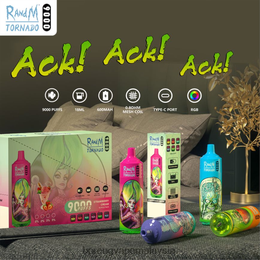 Borong Vape Murah - pakai buang 88BL202 RandM Tornado 9000 5