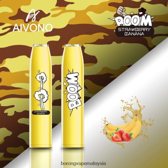 Harga Borong Vape - Aivono AIM BOOM 600 pisang strawberi TZ062V363