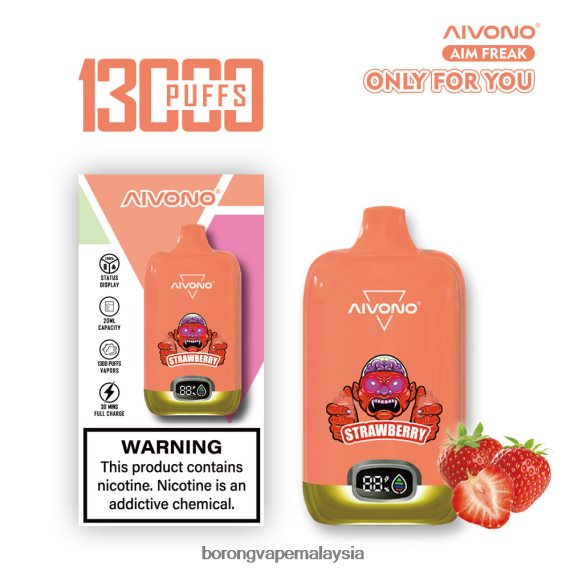 Harga Borong Vape - Aivono AIM FREAK 13000 strawberi TZ062V243