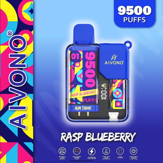 Harga Borong Vape - Aivono AIM TANK 9500 raspberi blueberry TZ062V33