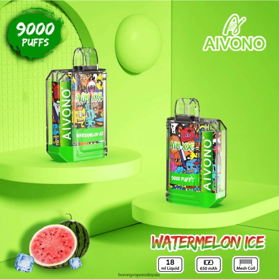 Harga Borong Vape - Aivono AIM XXL 9000 pelekat mulut lutsinar ais tembikai TZ062V48