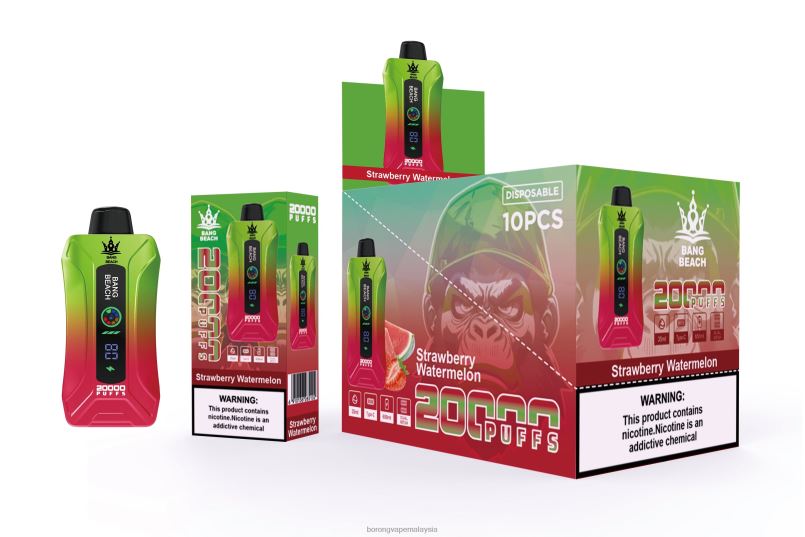 Harga Borong Vape - Bang Beach 20000 sedutan vape skrin pintar tembikai strawberi ZT8283