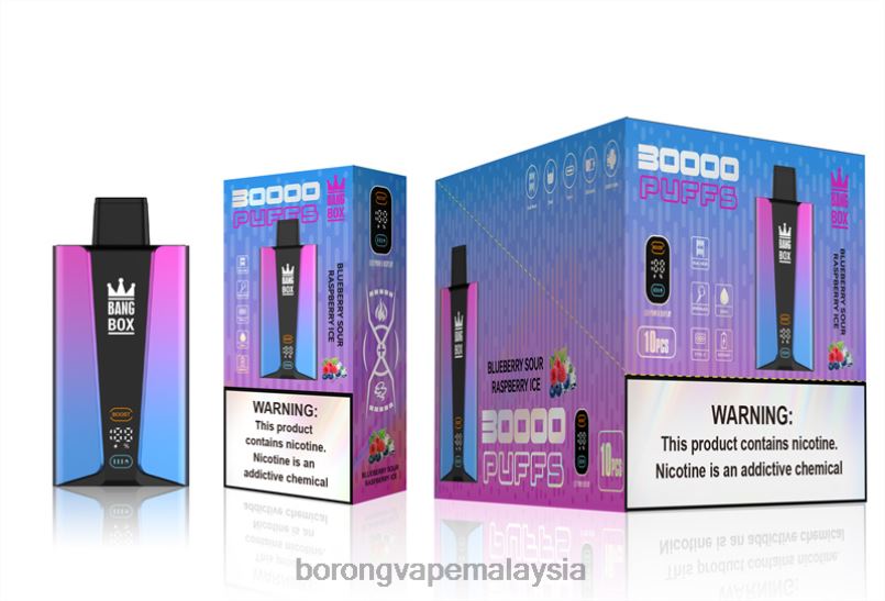 Harga Borong Vape - Bang Box 30000 sedutan skrin pintar ais raspberi masam blueberry ZT82881