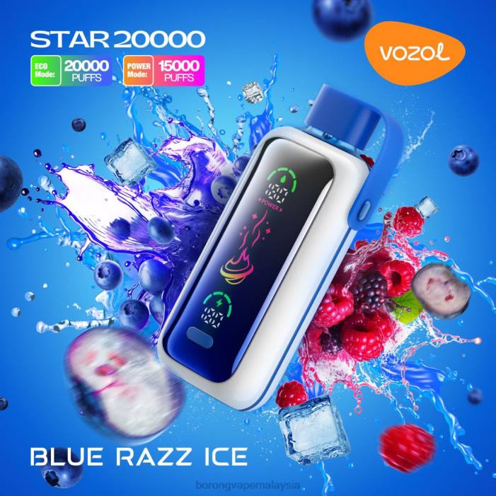 Harga Borong Vape - ais razz biru VOZOL STAR 20000 2BTH4