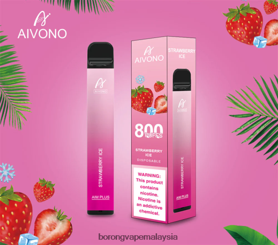 Kilang Rokok Elektronik Di Malaysia - Aivono AIM PLUS 800 ais strawberi TZ062V193