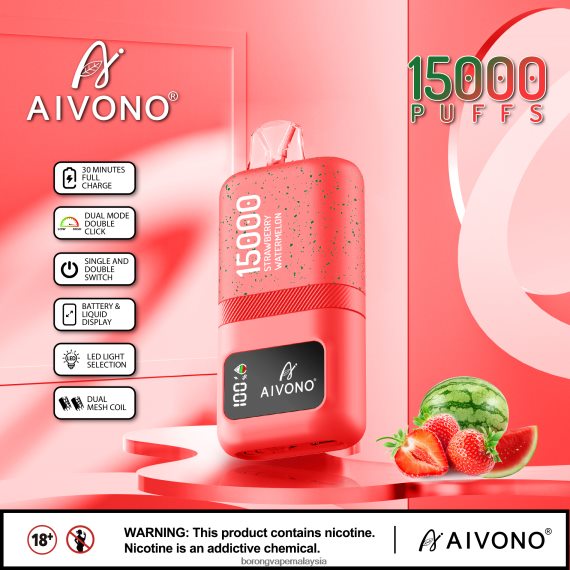 Kilang Rokok Elektronik Di Malaysia - Aivono AIM magic 15000 tembikai strawberi TZ062V58