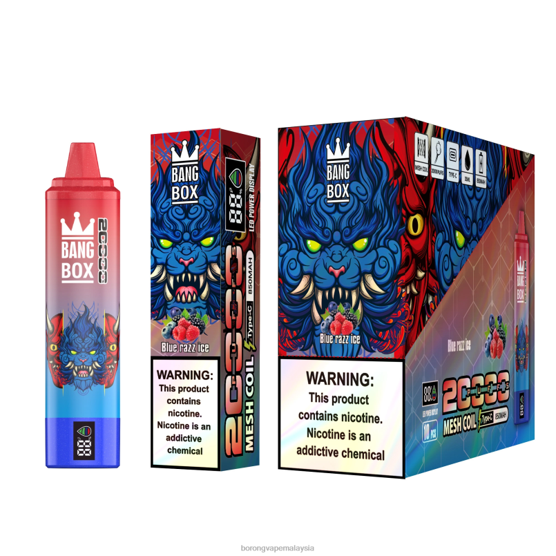 Kilang Rokok Elektronik Di Malaysia - Bang Box 20000 ais razz biru ZT82859