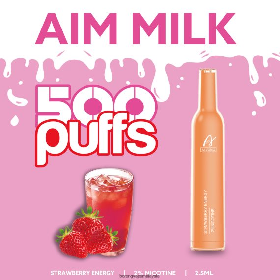 Rokok Elektrik Malaysia - Aivono AIM MILK 500 tenaga strawberi TZ062V266