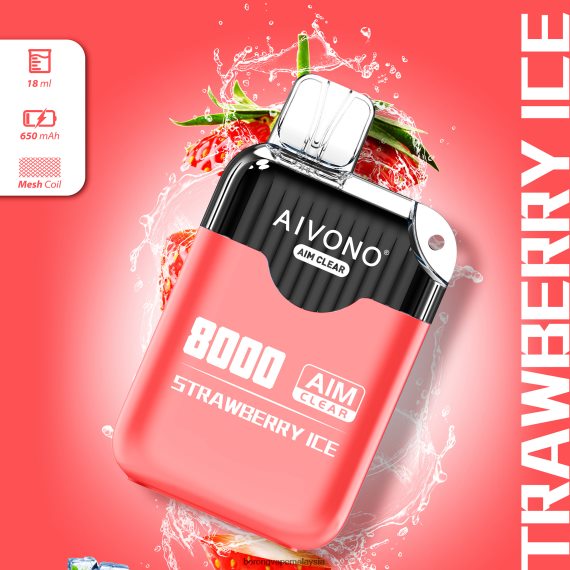 Rokok Elektronik Atau Vape - Aivono AIM CLEAR 8000 ais strawberi TZ062V205