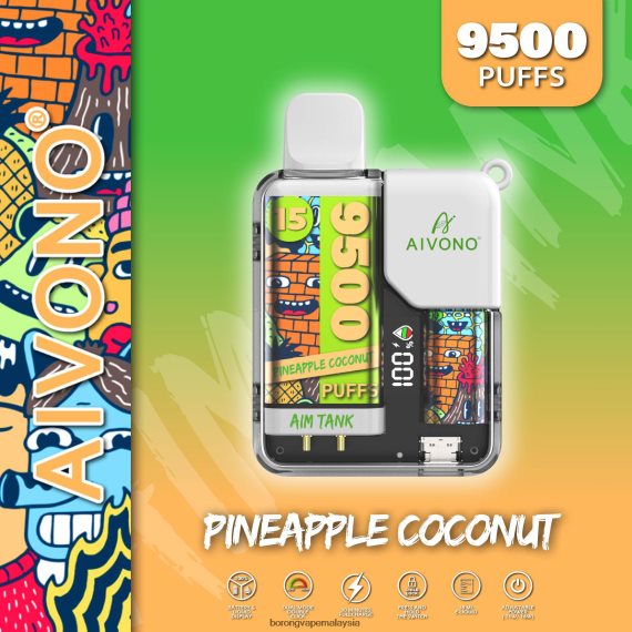 Rokok Elektronik Atau Vape - Aivono AIM TANK 9500 kelapa nenas TZ062V40