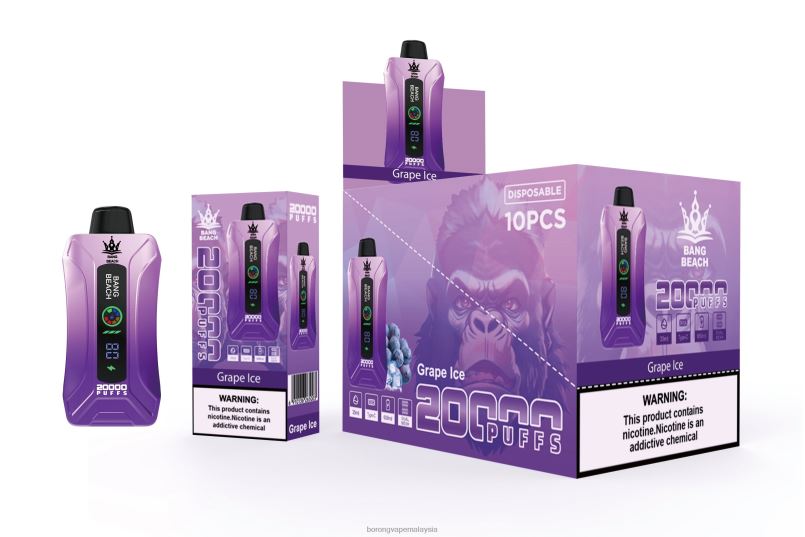 Rokok Elektronik Atau Vape - Bang Beach 20000 sedutan vape skrin pintar ais anggur ZT82810