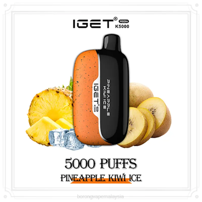 Rokok Elektronik Atau Vape - IGET Moon k5000 ais kiwi nanas F60014