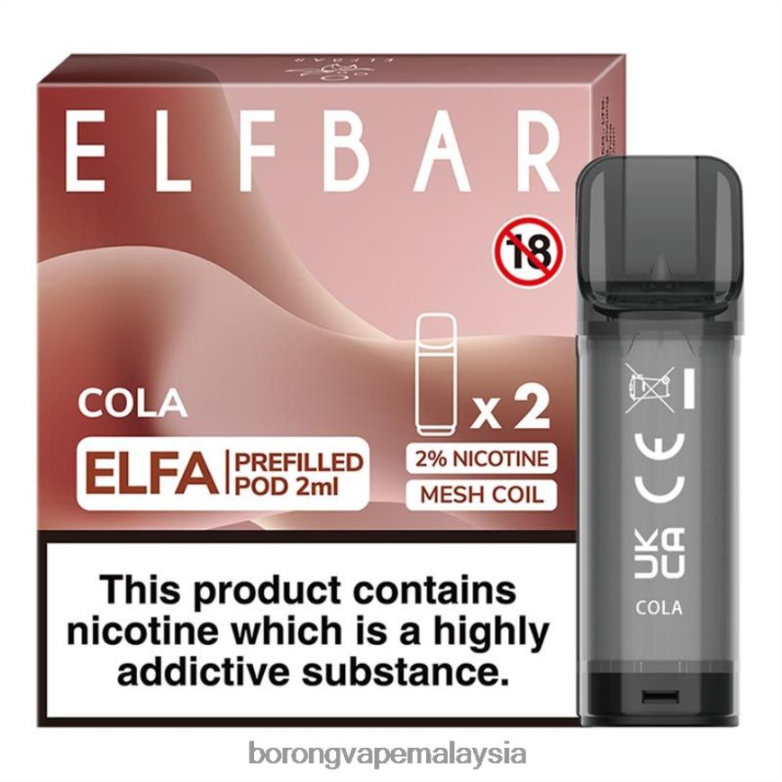 Rokok Elektronik Atau Vape - cola 88BL20319 ELFBAR Elfa pod pra-isi - 2ml - 20mg (2 pek)