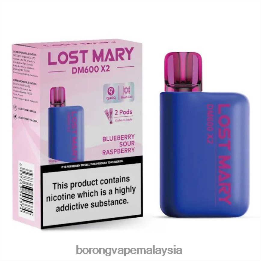 Rokok Elektronik Atau Vape - raspberi masam blueberry 88BL20469 LOST MARY DM600 X2