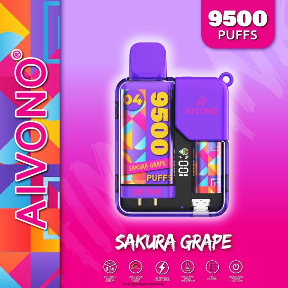 Rokok Elektronik Dan Vape - Aivono AIM TANK 9500 anggur sakura TZ062V36