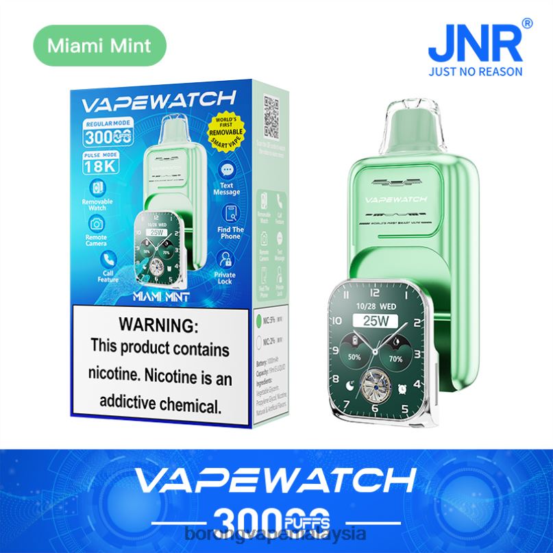 Rokok Elektronik Dan Vape - JNR jam tangan vape L44BH8 miami pudina