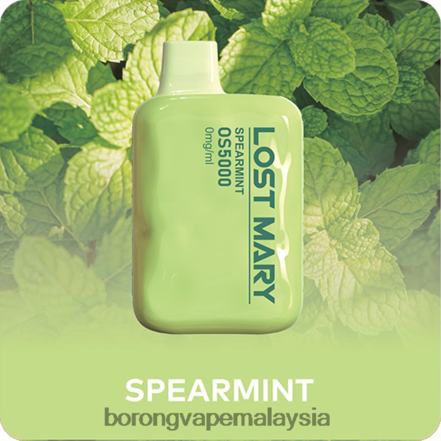 Rokok Elektronik Dan Vape - spearmint 88BL20506 LOST MARY OS5000 0mg/ml