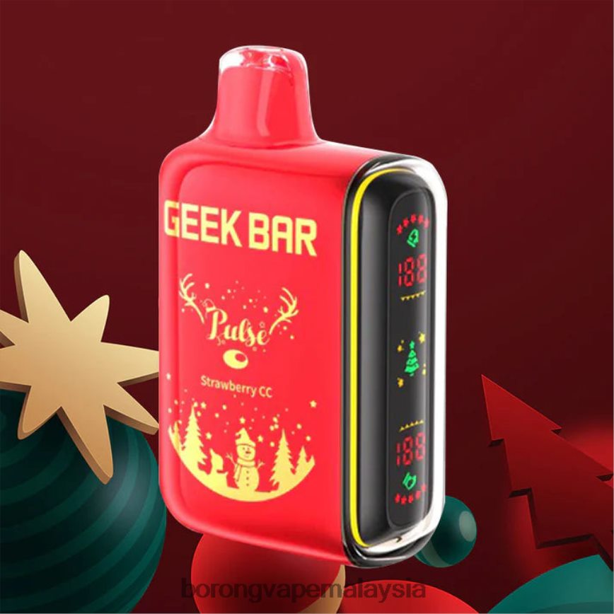 Rokok Elektronik Dan Vape - strawberry cc 88BL2086 GEEK BAR Pulse edisi cuti 7500 sedutan/15000 sedutan