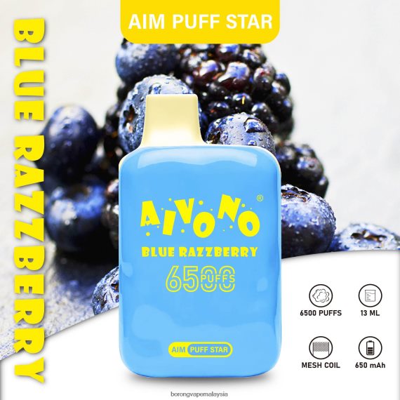 Rokok Elektronik Terbaru - Aivono AIM PUFF STAR 6500 razzberry biru TZ062V292