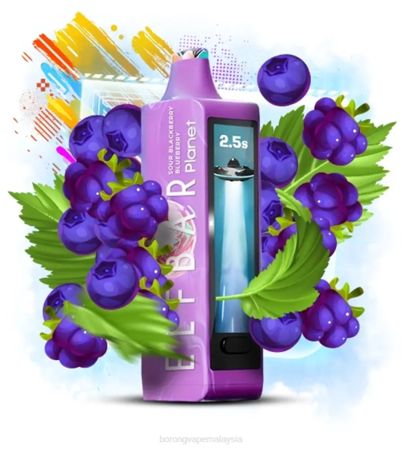 Rokok Elektronik Terbaru - blueberry blackberry masam Elf Bar Planet 25000 8VFV22