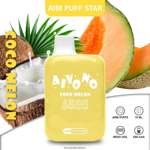 Rokok Elektronik Terbaru Di Malaysia - Aivono AIM PUFF STAR 6500 cocomelon TZ062V297