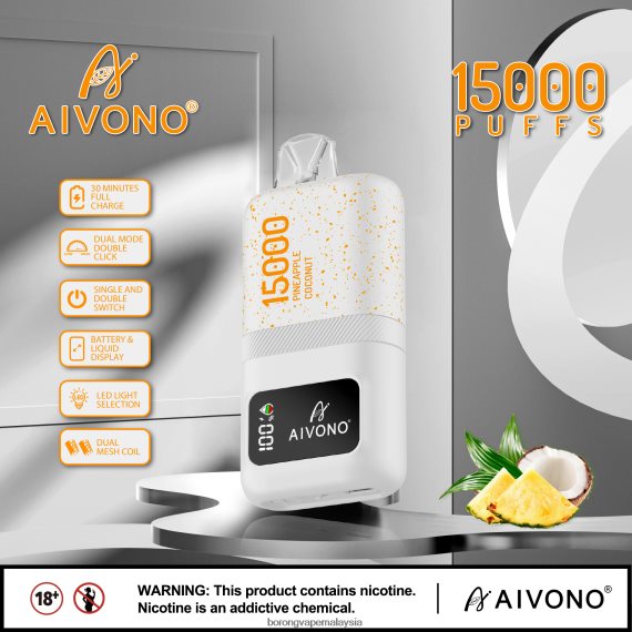 Rokok Elektronik Terbaru Di Malaysia - Aivono AIM magic 15000 kelapa nenas TZ062V72