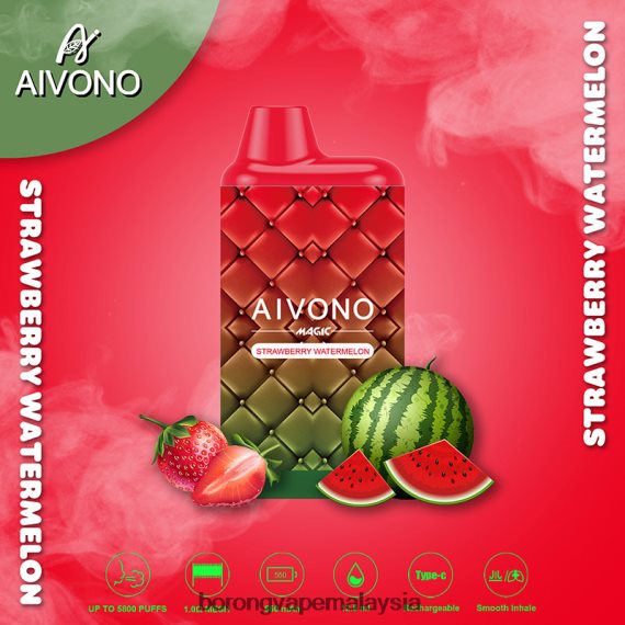 Rokok Elektronik Vape - Aivono AIM MAGIC 5800 rokok kotak mulut tembikai strawberi TZ062V99