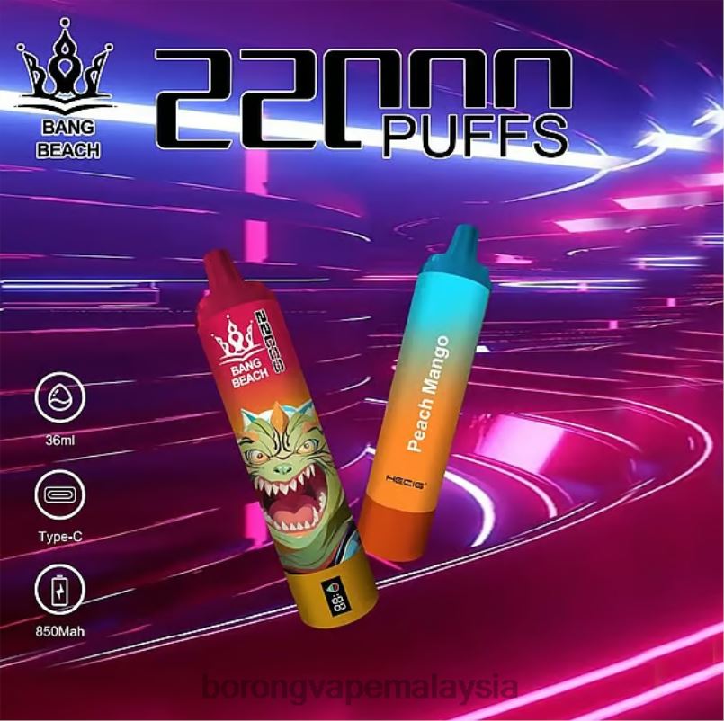 Rokok Elektronik Vape - Bang Beach 22000 sedutan skrin pintar mangga pic ZT82824