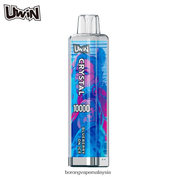 Rokok Elektronik Vape - UWIN CRYSTAL 10000 vape pakai buang blueberry di atas ais TZ062V369